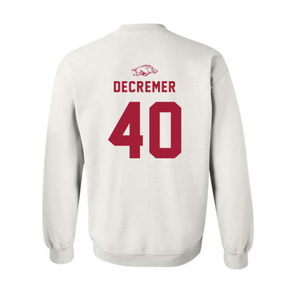 Arkansas - NCAA Baseball : James DeCremer - Replica Shersey Crewneck Sweatshirt-1