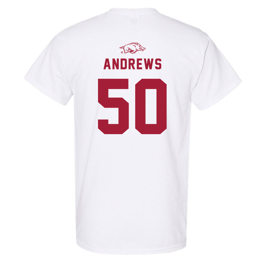 Arkansas - NCAA Baseball : Tag Andrews - Replica Shersey T-Shirt