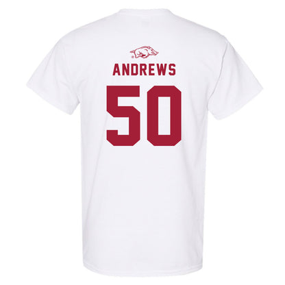 Arkansas - NCAA Baseball : Tag Andrews - Replica Shersey T-Shirt