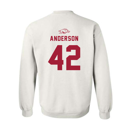 Arkansas - NCAA Baseball : Michael Anderson - Replica Shersey Crewneck Sweatshirt-1