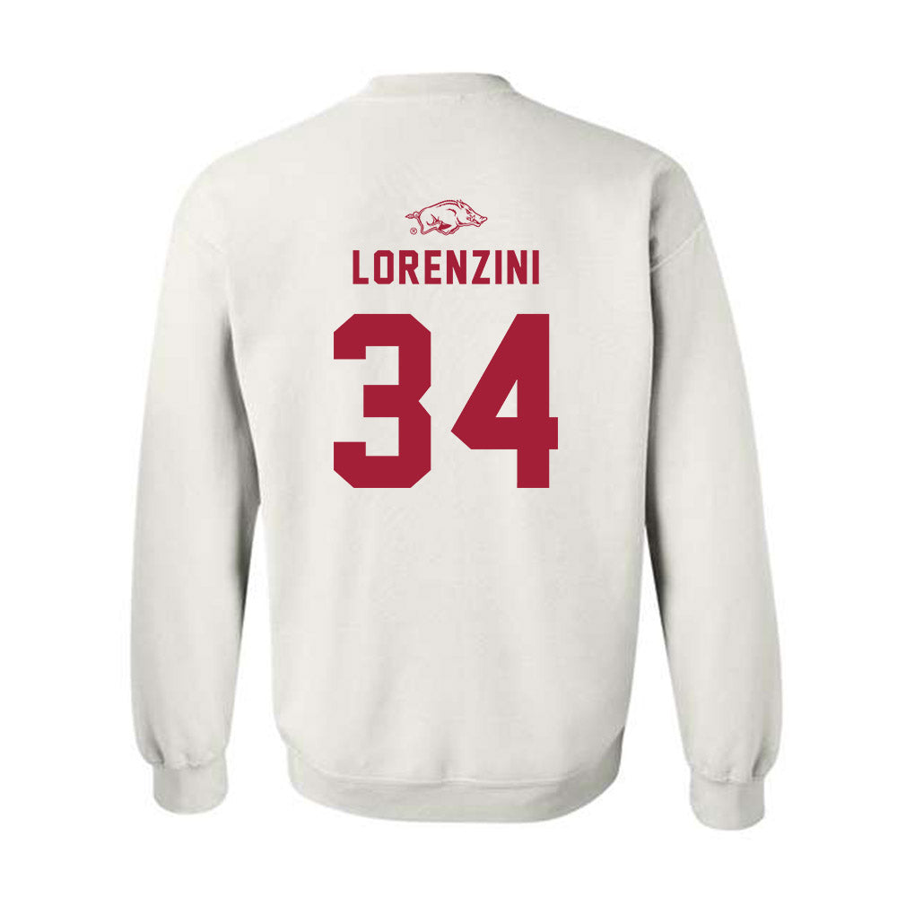 Arkansas - NCAA Baseball : Joey Lorenzini - Replica Shersey Crewneck Sweatshirt-1