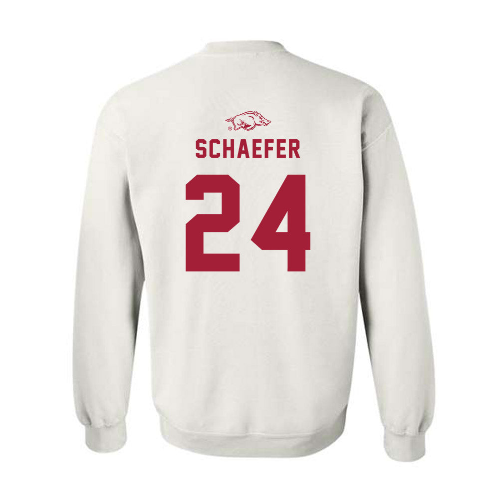 Arkansas - NCAA Baseball : Landon Schaefer - Replica Shersey Crewneck Sweatshirt-1