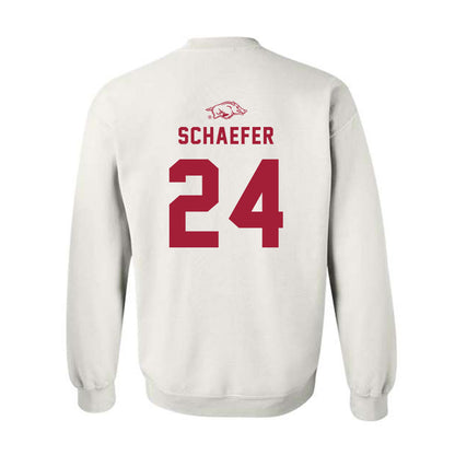 Arkansas - NCAA Baseball : Landon Schaefer - Replica Shersey Crewneck Sweatshirt-1