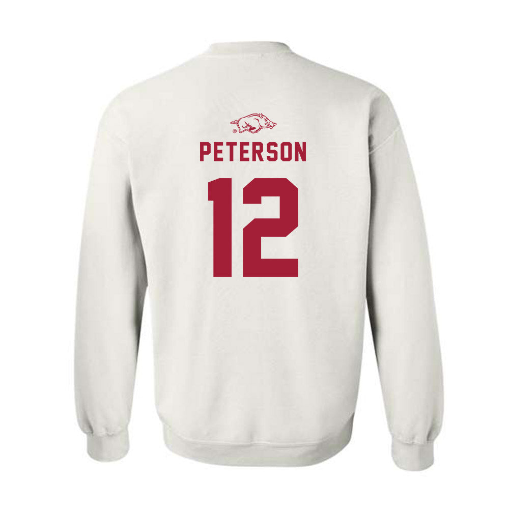 Arkansas - NCAA Baseball : Elliott Peterson - Replica Shersey Crewneck Sweatshirt-1