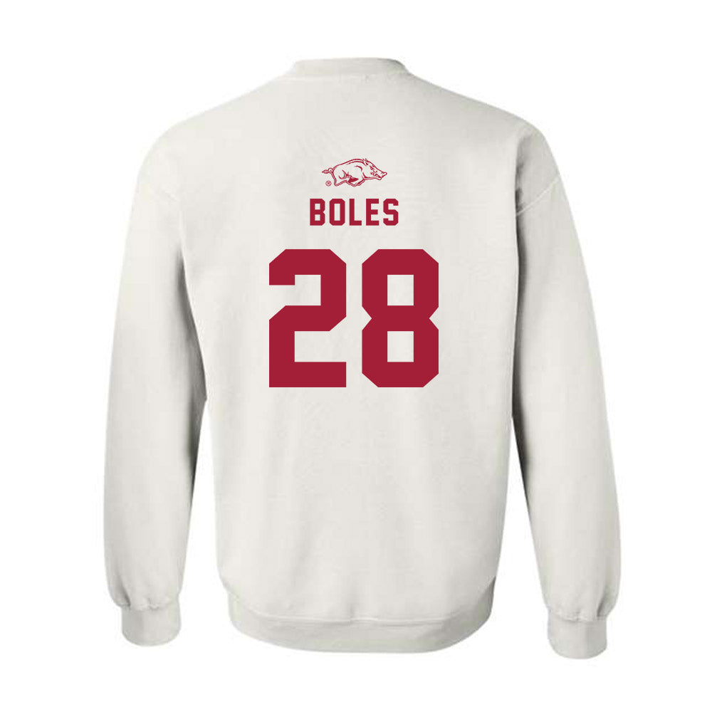 Arkansas - NCAA Baseball : Carson Boles - Replica Shersey Crewneck Sweatshirt