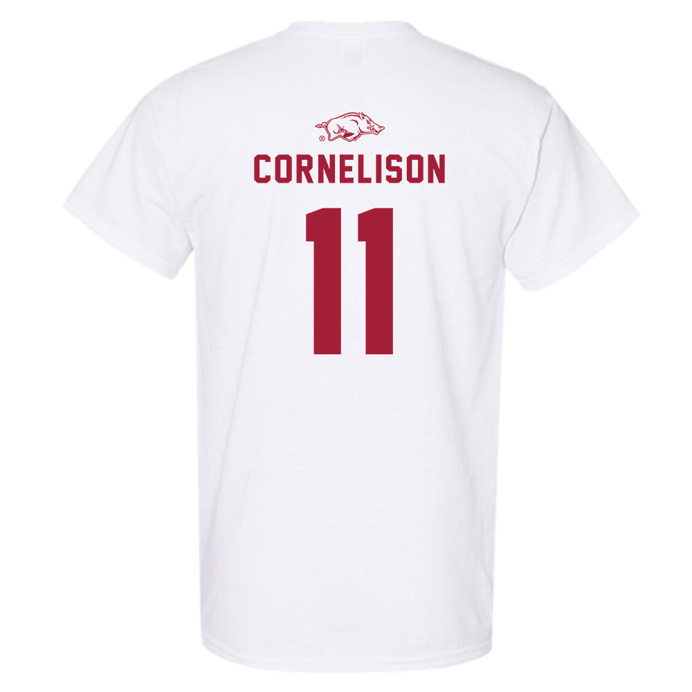 Arkansas - NCAA Baseball : Luke Cornelison - Replica Shersey T-Shirt-1