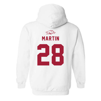 Arkansas - NCAA Baseball : Jordan Martin - Replica Shersey Hooded Sweatshirt-1