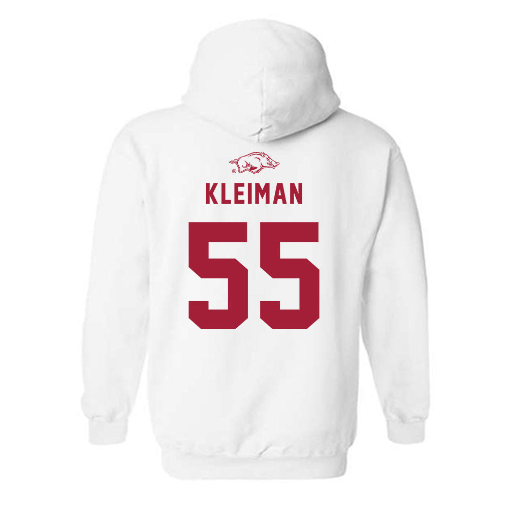 Arkansas - NCAA Baseball : Brendan Kleiman - Replica Shersey Hooded Sweatshirt-1