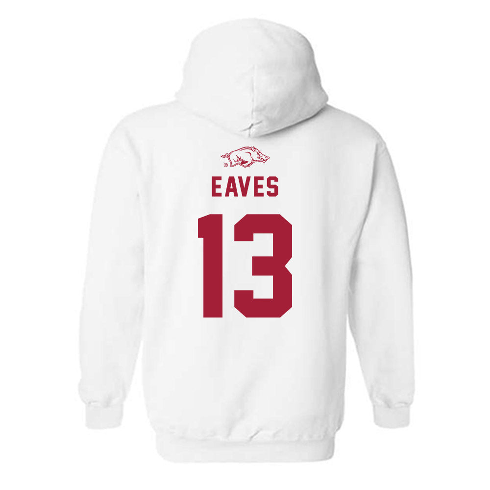 Arkansas - NCAA Baseball : Steele Eaves - Replica Shersey Hooded Sweatshirt-1