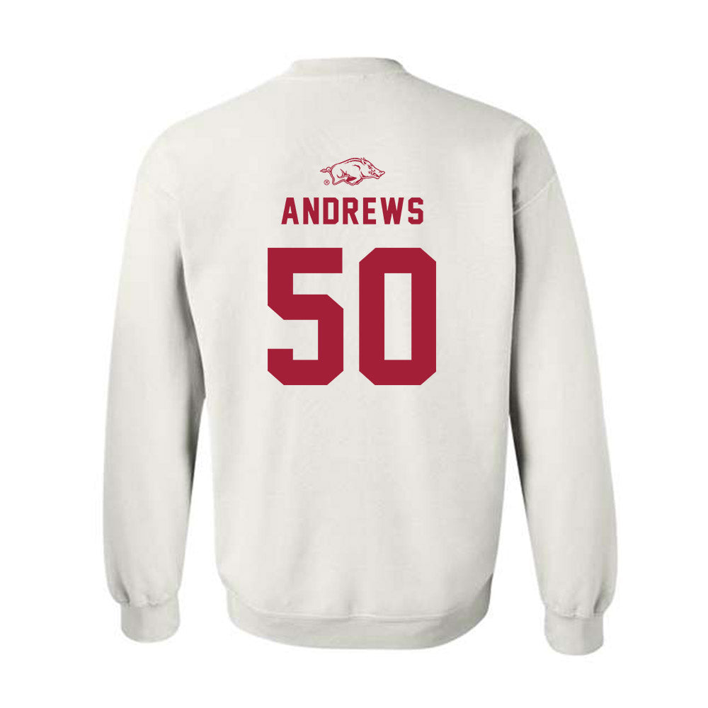 Arkansas - NCAA Baseball : Tag Andrews - Replica Shersey Crewneck Sweatshirt