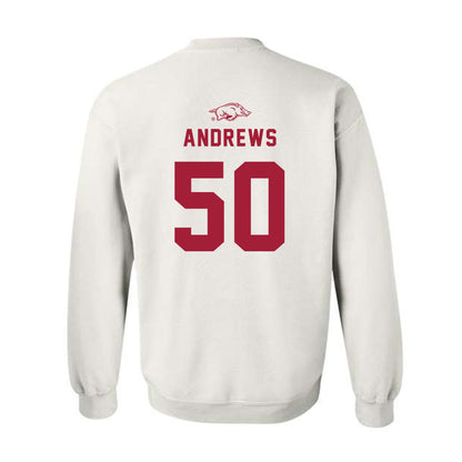 Arkansas - NCAA Baseball : Tag Andrews - Replica Shersey Crewneck Sweatshirt