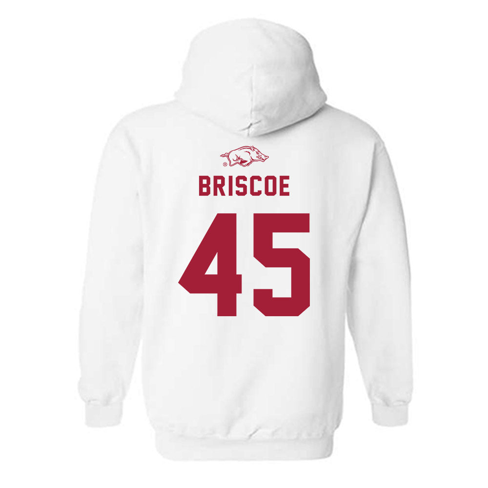 Arkansas - NCAA Baseball : Tye Briscoe - Replica Shersey Hooded Sweatshirt-1