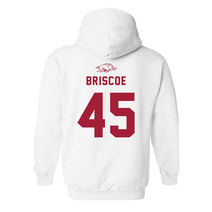 Arkansas - NCAA Baseball : Tye Briscoe - Replica Shersey Hooded Sweatshirt-1