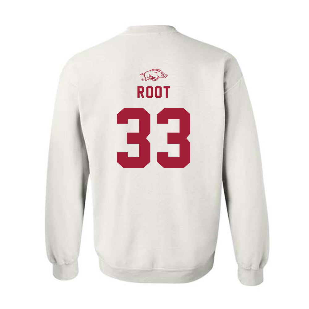 Arkansas - NCAA Baseball : Zach Root - Replica Shersey Crewneck Sweatshirt-1