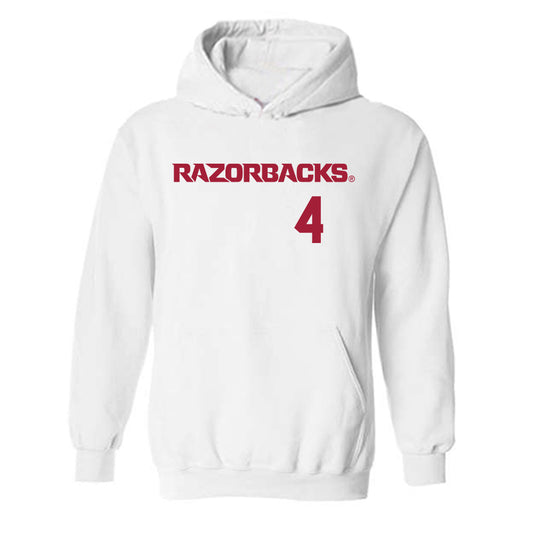 Arkansas - NCAA Baseball : Justin Thomas jr - Replica Shersey Hooded Sweatshirt