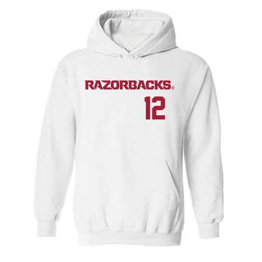 Arkansas - NCAA Baseball : Carter Rutenbar - Replica Shersey Hooded Sweatshirt-0