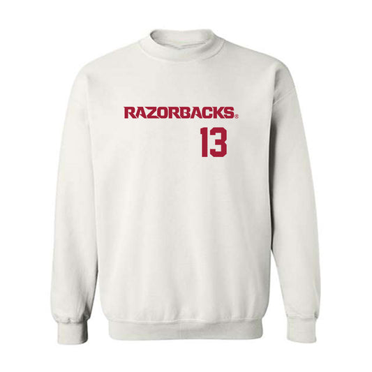 Arkansas - NCAA Baseball : Steele Eaves - Replica Shersey Crewneck Sweatshirt-0