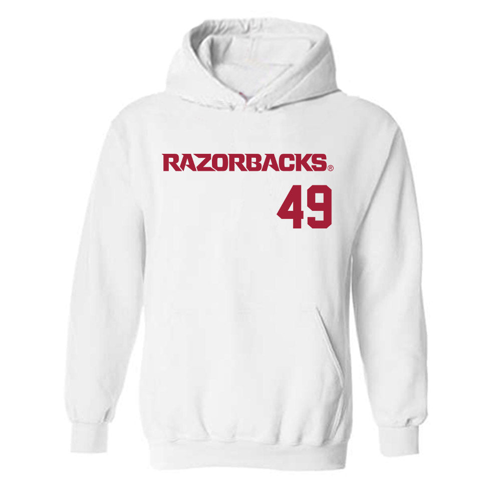 Arkansas - NCAA Baseball : Jackson Farrell - Replica Shersey Hooded Sweatshirt