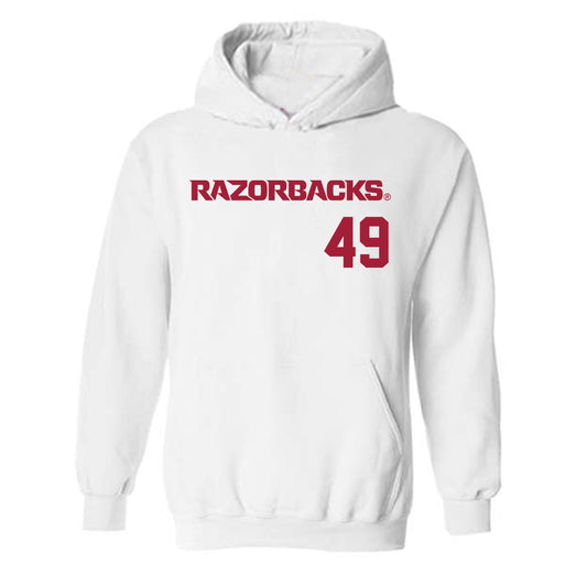 Arkansas - NCAA Baseball : Jackson Farrell - Replica Shersey Hooded Sweatshirt