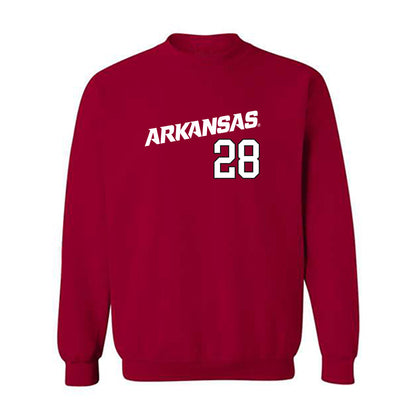 Arkansas - NCAA Baseball : Carson Boles - Replica Shersey Crewneck Sweatshirt Replica Shersey