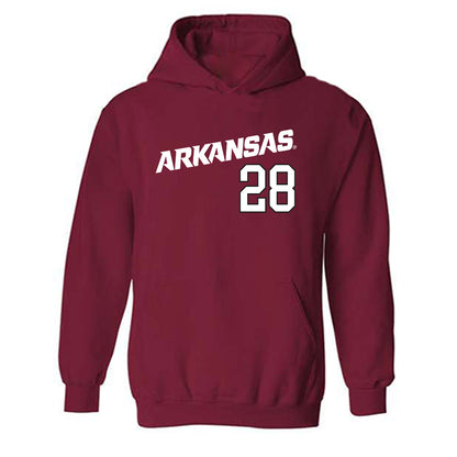 Arkansas - NCAA Baseball : Jordan Martin - Replica Shersey Hooded Sweatshirt Replica Shersey-0