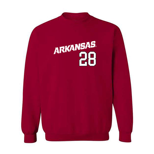 Arkansas - NCAA Baseball : Koty Frank - Replica Shersey Crewneck Sweatshirt Replica Shersey