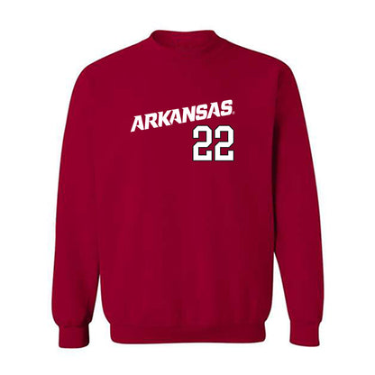 Arkansas - NCAA Baseball : Logan Maxwell - Replica Shersey Crewneck Sweatshirt Replica Shersey-0