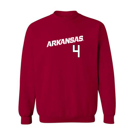 Arkansas - NCAA Baseball : Justin Thomas jr - Replica Shersey Crewneck Sweatshirt Replica Shersey