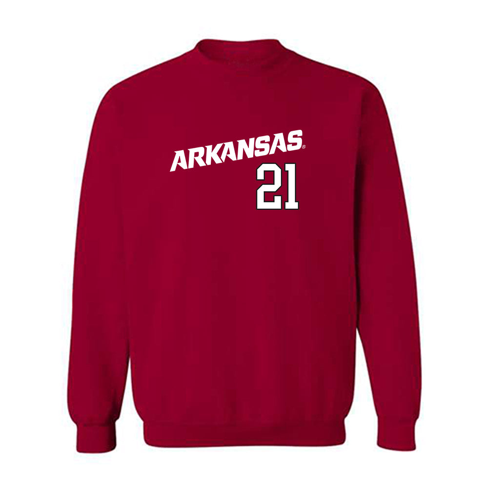 Arkansas - NCAA Baseball : Brenton Clark - Replica Shersey Crewneck Sweatshirt Replica Shersey