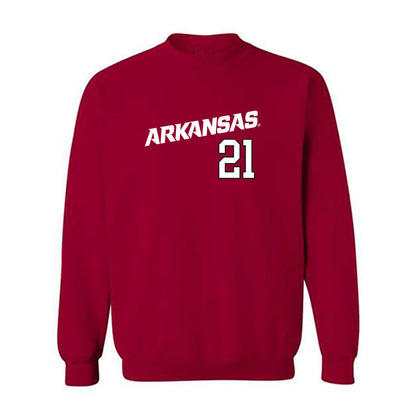 Arkansas - NCAA Baseball : Brenton Clark - Replica Shersey Crewneck Sweatshirt Replica Shersey