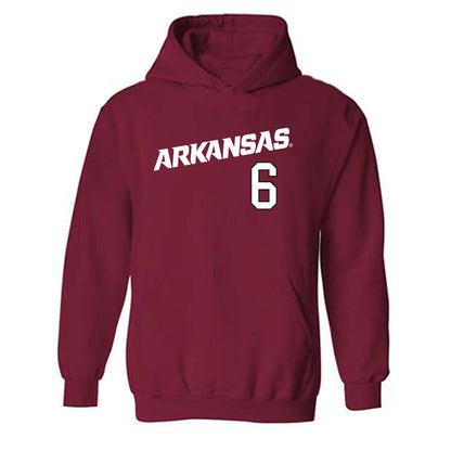 Arkansas - NCAA Baseball : Gabe Fraser - Replica Shersey Hooded Sweatshirt Replica Shersey
