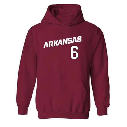 Arkansas - NCAA Baseball : Gabe Fraser - Replica Shersey Hooded Sweatshirt Replica Shersey