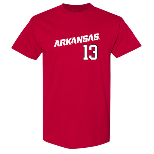 Arkansas - NCAA Baseball : Steele Eaves - Replica Shersey T-Shirt Replica Shersey-0