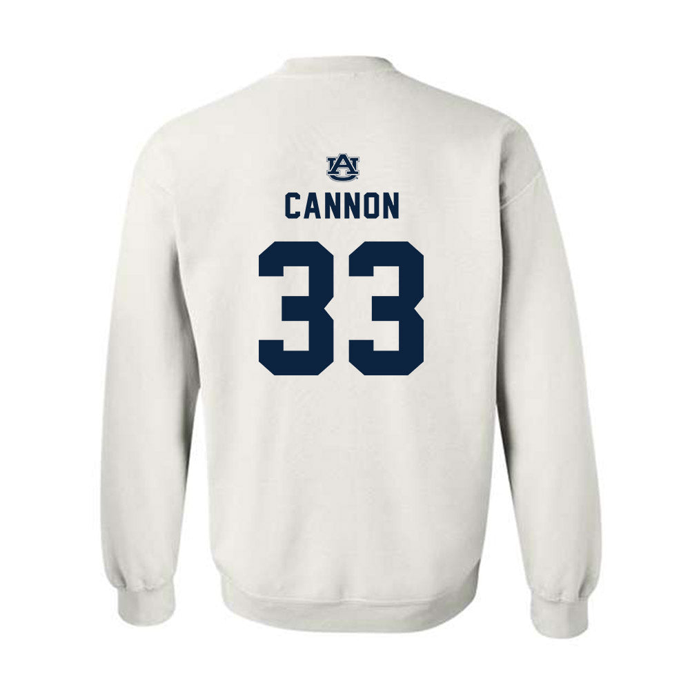 Auburn - NCAA Baseball : Will Cannon - Replica Shersey Crewneck Sweatshirt