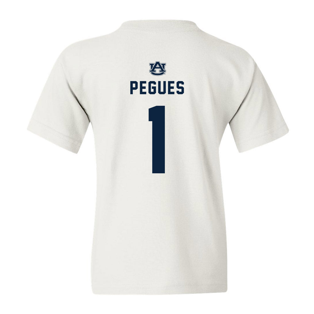 Auburn - NCAA Men's Basketball : JP Pegues - Replica Shersey Youth T-Shirt