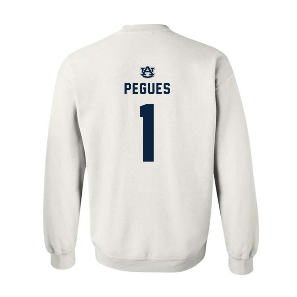 Auburn - NCAA Men's Basketball : JP Pegues - Replica Shersey Crewneck Sweatshirt