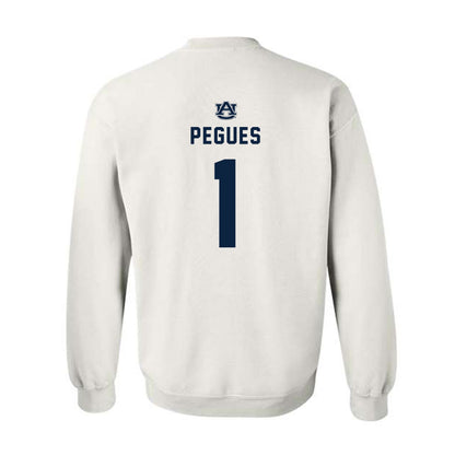 Auburn - NCAA Men's Basketball : JP Pegues - Replica Shersey Crewneck Sweatshirt