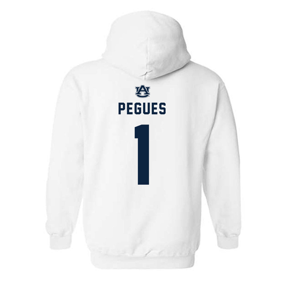 Auburn - NCAA Men's Basketball : JP Pegues - Replica Shersey Hooded Sweatshirt