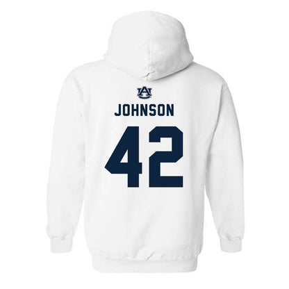 Auburn - NCAA Football : Tate Johnson - Replica Shersey Hooded Sweatshirt-1