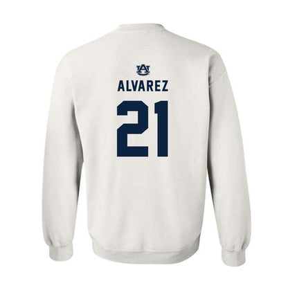 Auburn - NCAA Baseball : Andreas Alvarez - Replica Shersey Crewneck Sweatshirt-1