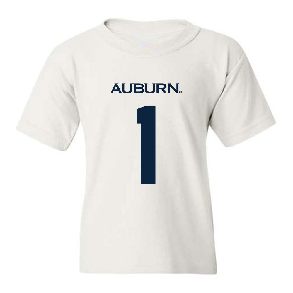 Auburn - NCAA Men's Basketball : JP Pegues - Replica Shersey Youth T-Shirt