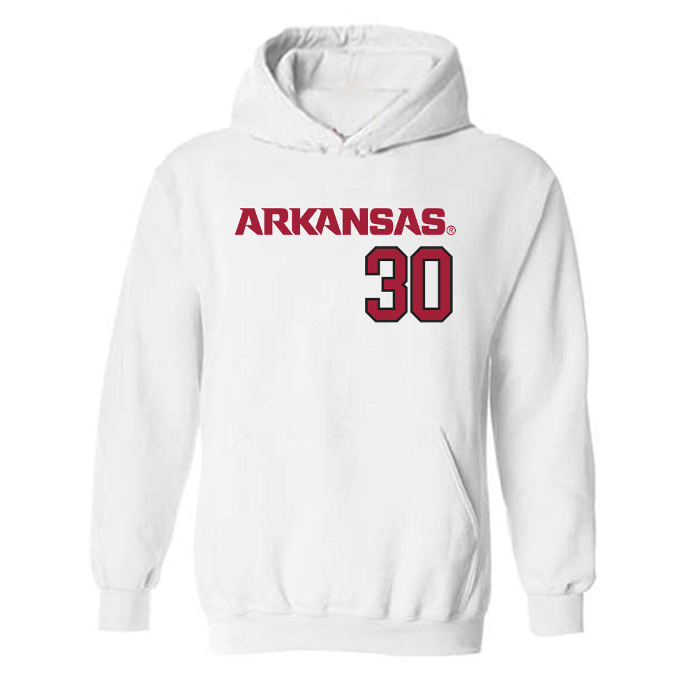 Arkansas - NCAA Softball : Khamari Hall - Replica Shersey Hooded Sweatshirt-0