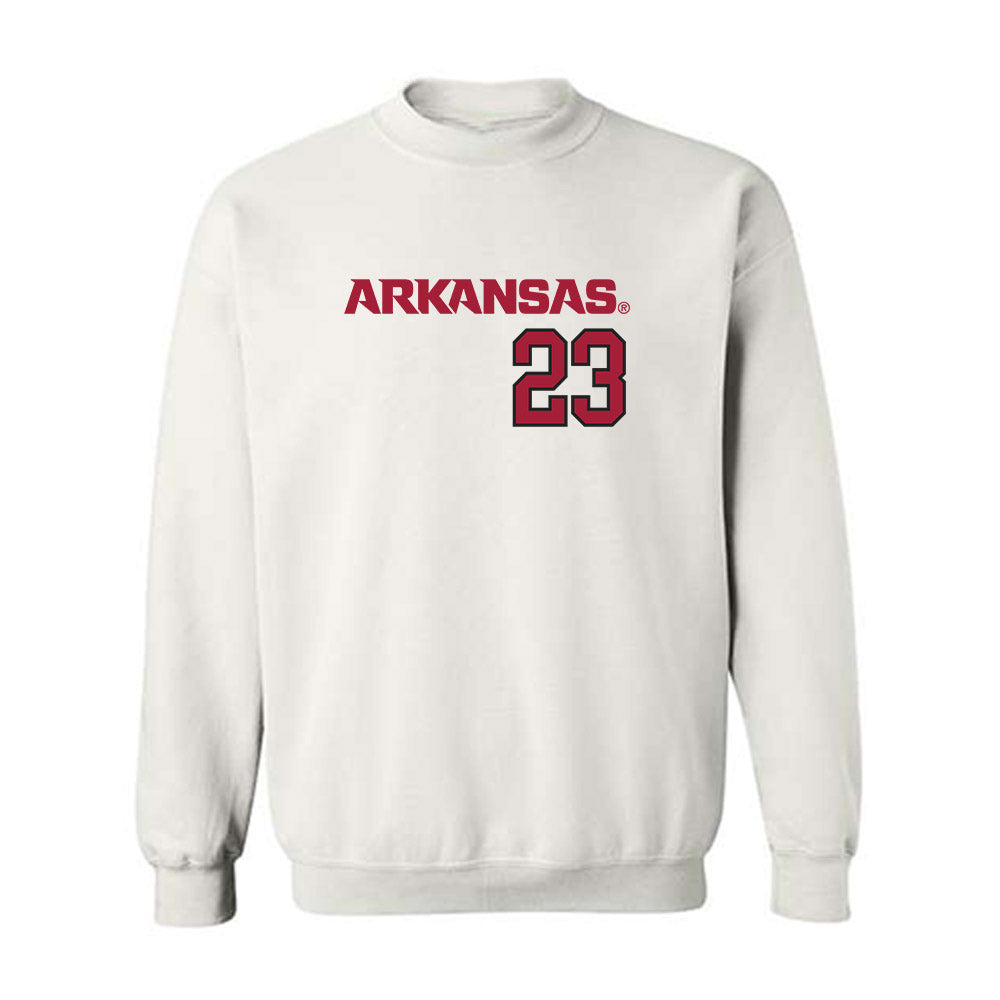 Arkansas - NCAA Softball : Reagan Johnson - Replica Shersey Crewneck Sweatshirt