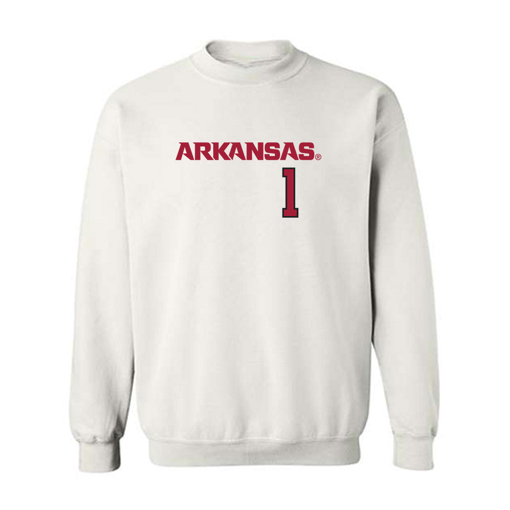 Arkansas - NCAA Softball : Brinli Bain - Replica Shersey Crewneck Sweatshirt-0