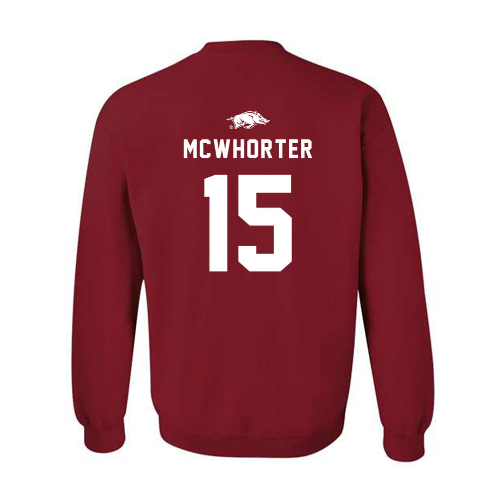 Arkansas - NCAA Softball : Lillie-Faye McWhorter - Replica Shersey Crewneck Sweatshirt-1