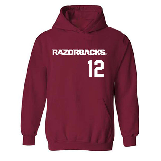 Arkansas - NCAA Softball : Payton Burnham - Replica Shersey Hooded Sweatshirt-0