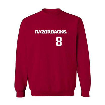Arkansas - NCAA Softball : Kyler Del Duca - Replica Shersey Crewneck Sweatshirt-0
