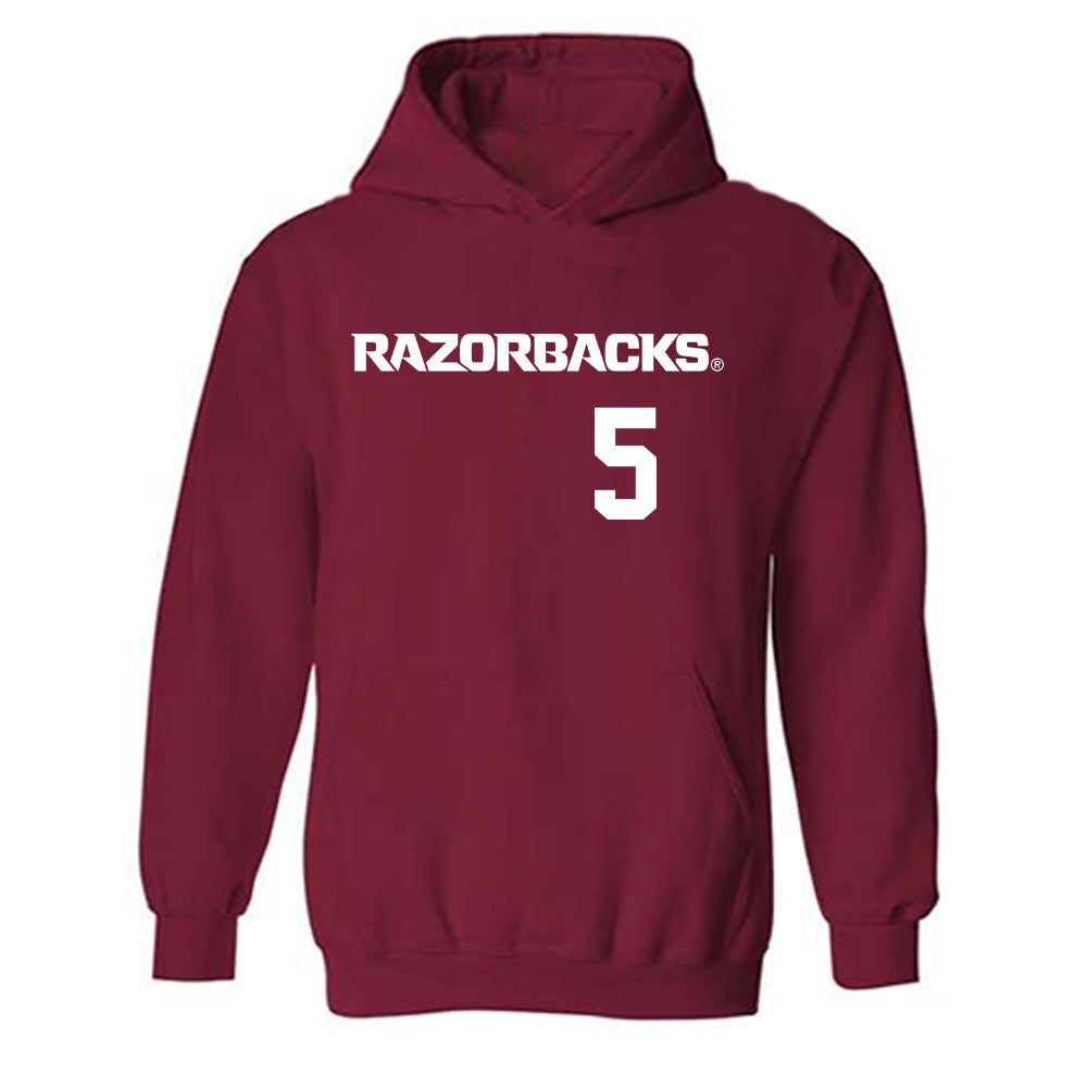 Arkansas - NCAA Softball : Ashtyn Reichardt - Replica Shersey Hooded Sweatshirt-0