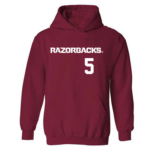 Arkansas - NCAA Softball : Ashtyn Reichardt - Replica Shersey Hooded Sweatshirt-0
