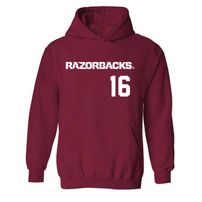 Arkansas - NCAA Softball : Ramsey Walker - Replica Shersey Hooded Sweatshirt-0